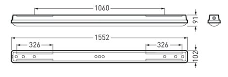 2310 15 B 40/60/ML-840 ET PC LED prachotěs.svít. L1500 49/35W 6000/4000lm IP66 4000K 3