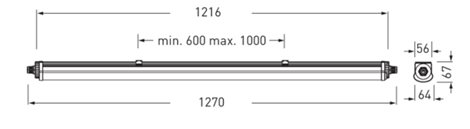 2315 G3 1200 38/26/ML-840 ET PC +LV LED prachotěs.svít. L1200 32/22W 3800/2600lm IP65 4000K 5