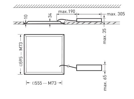 2330 G3 M73 PW19 36/29/ML-8MC ET Čtvercový LED panel 31W/24W 3600lm/2900lm 3000&4000K 3