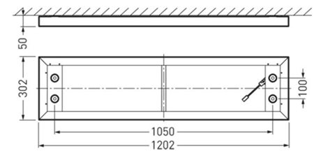 2350 G4 D2 PW19 40/30/ML-8MC ET Svítidlo přisazené 36/30W 4000/3000lm obdélník IP20 3000&4000K 4