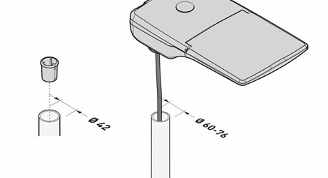2370/42 Hliníková redukce pro stožár Ø 42 mm 3