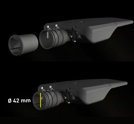 2370/42 Hliníková redukce pro stožár Ø 42 mm 4