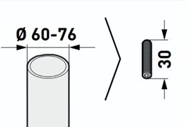 2370/60 Hliníková redukce pro stožár Ø 60 mm