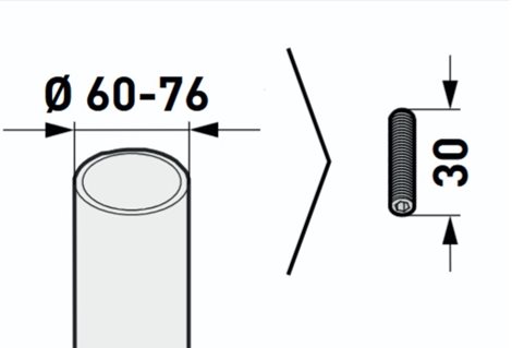 2370/60 Hliníková redukce pro stožár Ø 60 mm 1