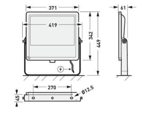 2390 G2 AM9L 150/200/250/ML-8MC 1G1W ET LED reflektor 160W/126W/90W,25000/20000/15000lm,3000&4000K,I 3