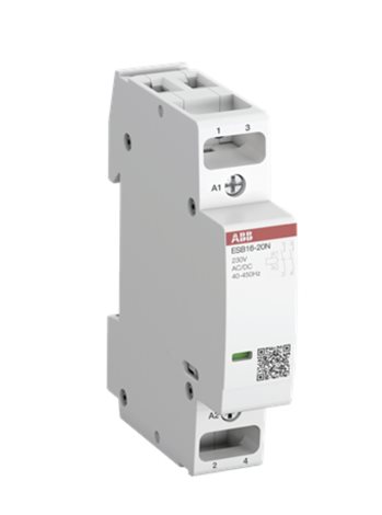 ESB16-02N-06 230V AC/DC 2-pólový instalační stykač Ie=16A(AC-1/AC-7a) Ie=6A(AC-3/AC-7b)