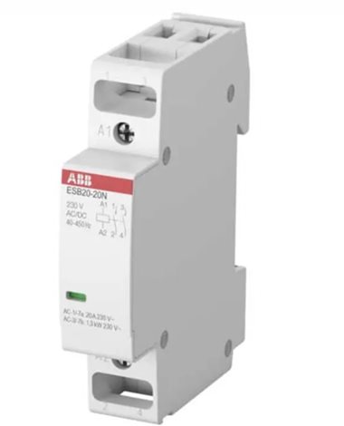 ESB20-11N-01  24V AC/DC 2-pólový instalační stykač  Ie=20A(AC-1/AC-7a) Ie=9A(AC-3/AC-7b)
