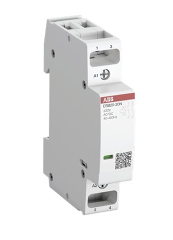 ESB20-20N-01 24V AC/DC 2-pólový instalační stykač  Ie=20A(AC-1/AC-7a)