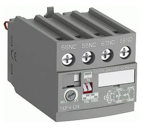 TEF4-ON Elektronický časovač Pro AF09 ... AF96   0,1..1 s; 1..10 s; 10…100 s