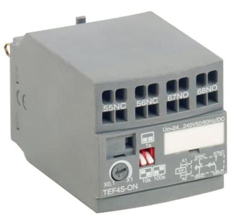 TEF4S-ON Elektronický časovač Pro AF09..S ... AF26..S, NF..S  0,1..1 s; 1..10 s; 10…100 s