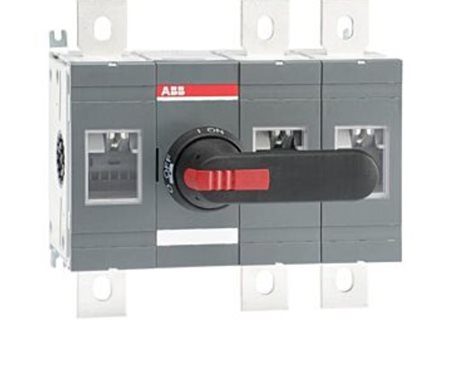 OT630E12P 3-pólový odpínač Ith=630A, 630A/AC-23A/690V, montáž na základnu
