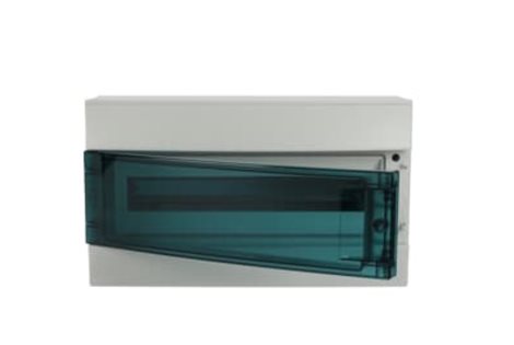 1SLM006500A2213 Rozvodnice na povrch MISTRAL65H průhledná dvířka 18M,bez.N/PE,750°C