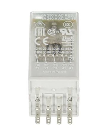 CR-M024AC4L s LED,4c/o, 6A,24V AC, paticová relé