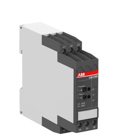 CM-PSS.31S Třífázové monitorovací relé 2c/o, 0,0.1-30s, L1-L2-L3=3x380VAC šroubové svorky