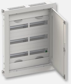 CU24R Zapuštěná oceloplechová rozvodnice s dvířky 72mod rozteč 150mm