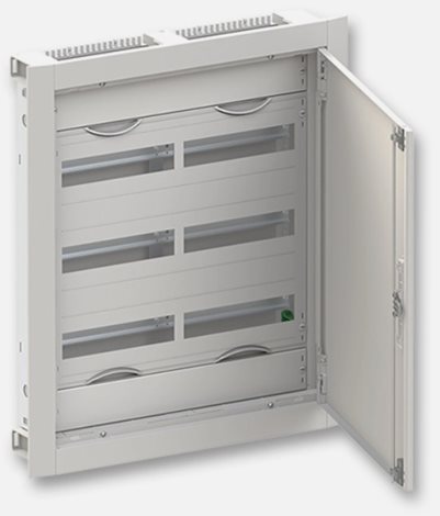 CU24R Zapuštěná oceloplechová rozvodnice s dvířky 72mod rozteč 150mm