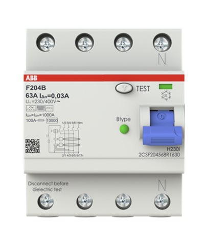 F204 B-63/0,03; proudový chránič; 4P, 63A
