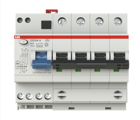 DS204 A-B25/0,03 kombinace jistič/chránič; čtyřpólový