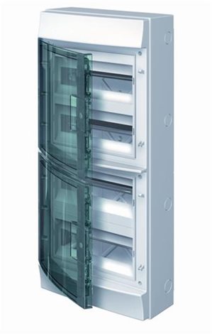 Rozvodnice nástěnná IP65/48M, Mistral65 vč. N/PE, průhledná dvířka