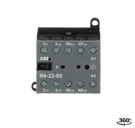 B6-22-00 42V40-450HZ 4-pólový ministykač (2 ZAP+2 VYP) 8,5A (380/400V) 55 °C AC-3, 4kW 20A