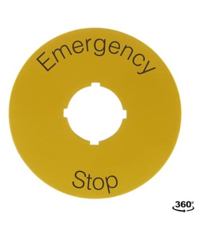 SK615546-2 Popisný štítek d70 mm - Emergency stop