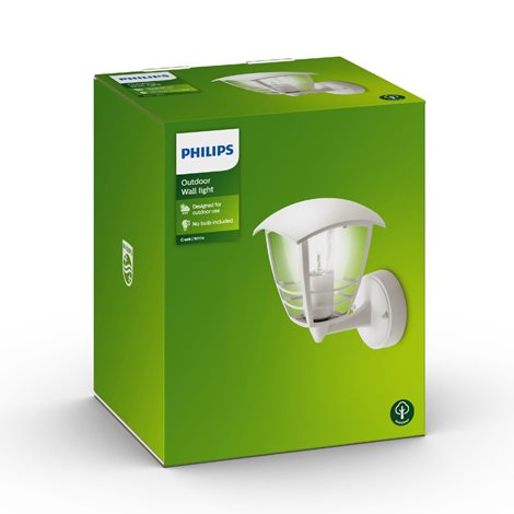 15380/31/16 Creek venkovní nástěnné svítidlo 1xE27 60W bez zdroje IP44, bílé 4
