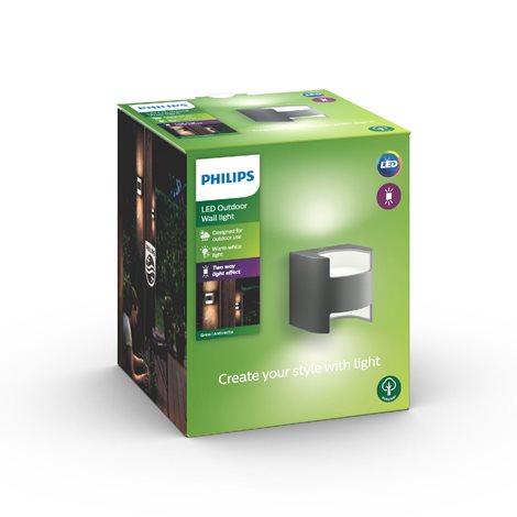 17321/93/16 Grass venkovní nástěnné LED svítidlo 2x4,5W 800lm 2700K IP44, antracitové 4