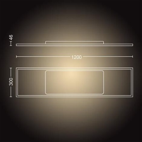 32163/31/P6 Hue WA Aurelle přisazený LED panel 39W 3750lm 2200-6500K IP20 120x30cm bílá + ovladač 6