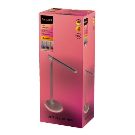 Sword stolní LED lampa 1x14W 450lm 2700/4000/6500K IP20 USB, krokové stmívání, šedá 14