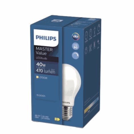 MASTER Value LEDBulb D 3.4-40W E27 927 A60 FR G LED Žárovka 3,4W 470lm 2