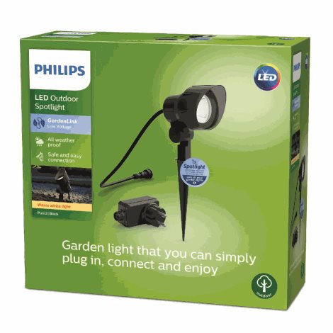 Venkovní zapichovací Low Voltage LED bodové svítidlo 24W 600lm 2700K 5m IP44 nestmívatelné, černé 2
