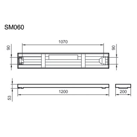 SM060C LED34S/840 PSU W20L120 NOC LED Svítidlo přisazené 34W 3400lm obdélník, svícení up 2