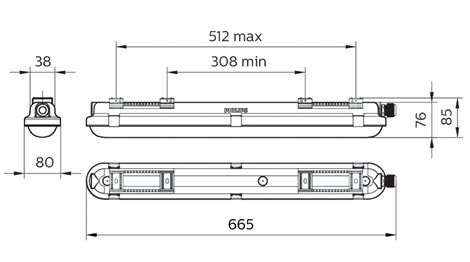 WT120C G2 LED19S/840 PSU L600 svítidlo prachotěsné 15W, 1900lm, IP65, IK08, 4000K 11