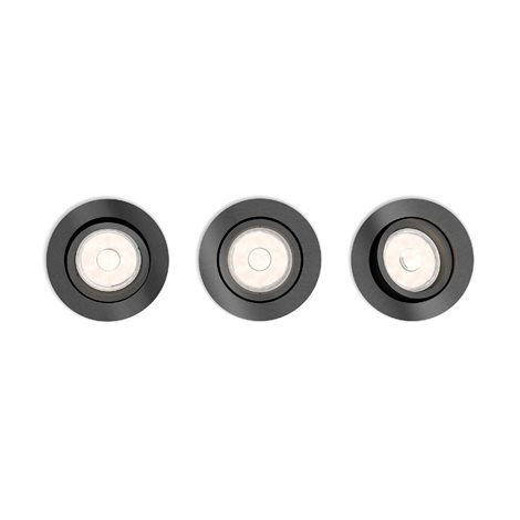 50393/99/PN Donegal podhledové svítidlo GU10 3x5,5W bez zdroje kulaté 9cm IP20, šedé 3