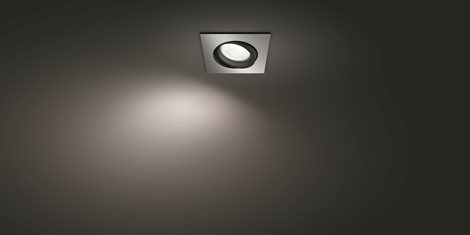 Hue Centura BT SVÍTIDLO PODHLEDOVÉ LED GU10 5,7W 350lm 2000-6500K RGB, hranaté, hliník 12