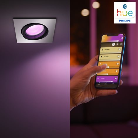 Hue Centura BT SVÍTIDLO PODHLEDOVÉ LED GU10 5,7W 350lm 2000-6500K RGB, hranaté, hliník 17