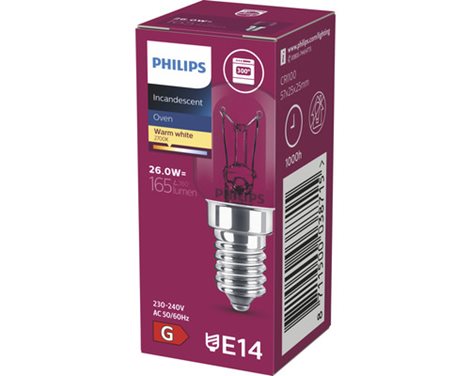App 26.0W E14 230-240V T25 CL OV 1CT/10F Halogenová žárovka do pečících trub 26W 3
