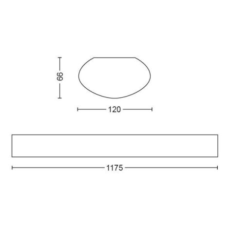 Projectline Batten nástěnné LED svítidlo 1x50W 5300lm 4000K 122cm IP20, bílé 7