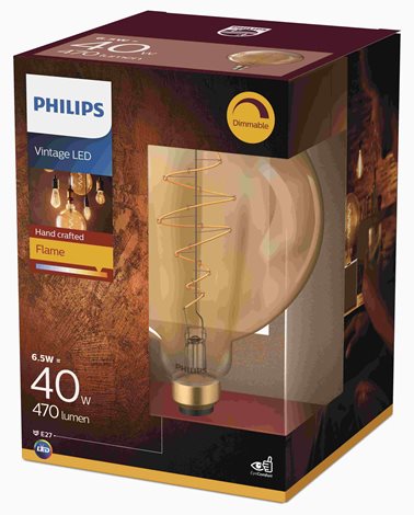 Vintage LED filament žárovka E27 G200 7W 470lm 1800K stmívatelná, zlatá 4