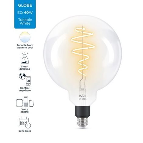 WiZ LED filament žárovka E27 G200 6,7W 470lm 2700-6500K IP20, stmívatelná 5