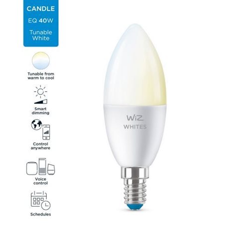 WiZ LED žárovka E14 C37 4,9W 470lm 2700-6500K IP20, stmívatelná 5