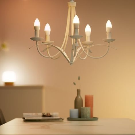 WiZ LED žárovka E14 C37 4,9W 470lm 2700-6500K IP20, stmívatelná 8