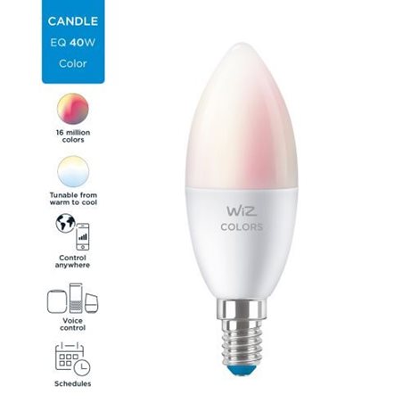 WiZ LED žárovka E14 C37 4,9W 470lm 2200-6500K RGB IP20, stmívatelná 5
