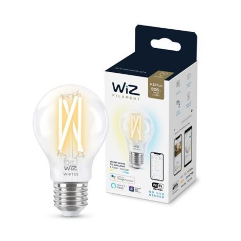 WiZ LED žárovka filament E27 A60 7W 806lm 2700-6500K IP20, stmívatelná 4