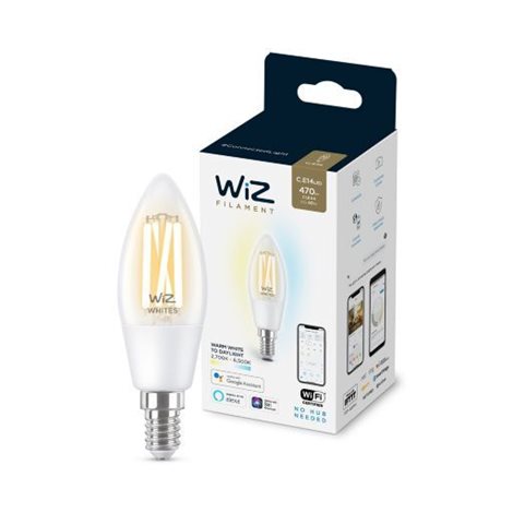 WiZ LED žárovka filament E14 C35 4,9W 470lm 2700-6500K IP20, stmívatelná 4