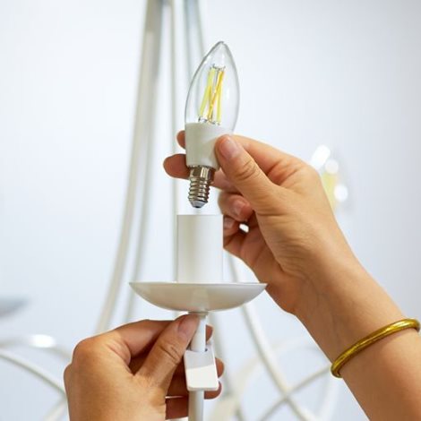 WiZ LED žárovka filament E14 C35 4,9W 470lm 2700-6500K IP20, stmívatelná 6