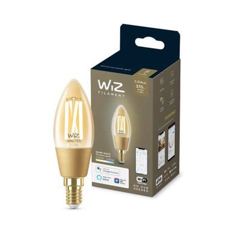 WiZ LED žárovka filament amber E14 C35 4,9W 370lm 2000-5000K IP20, stmívatelná 4