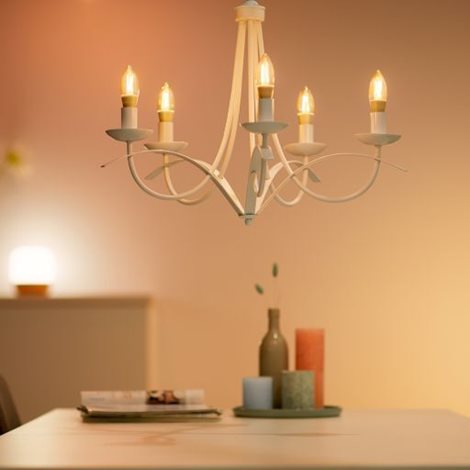 WiZ LED žárovka filament amber E14 C35 4,9W 370lm 2000-5000K IP20, stmívatelná 8