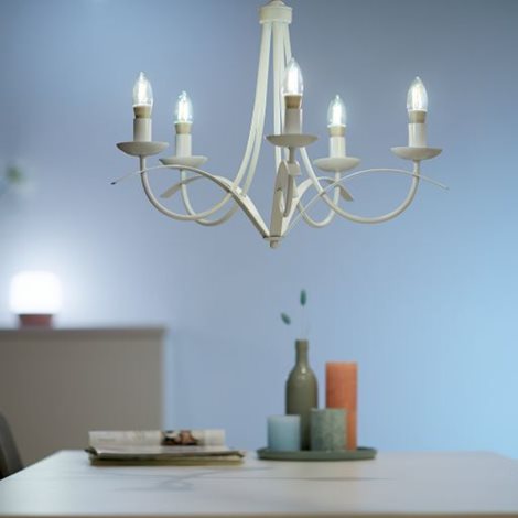 WiZ LED žárovka filament amber E14 C35 4,9W 370lm 2000-5000K IP20, stmívatelná 9