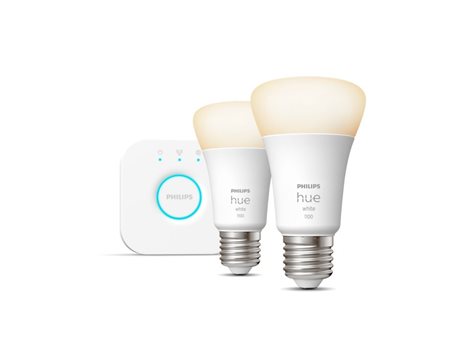 Hue sada Bridge + 2x HUE White žárovka LED E27 A60 10W 1100lm 2700K IP20 2